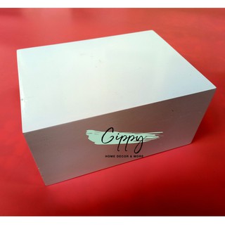 Hình khối gỗ đặc chữ nhật trắng kích thước lớn - Phụ kiện chụp ảnh chuyên nghiệp - Gippy Decor