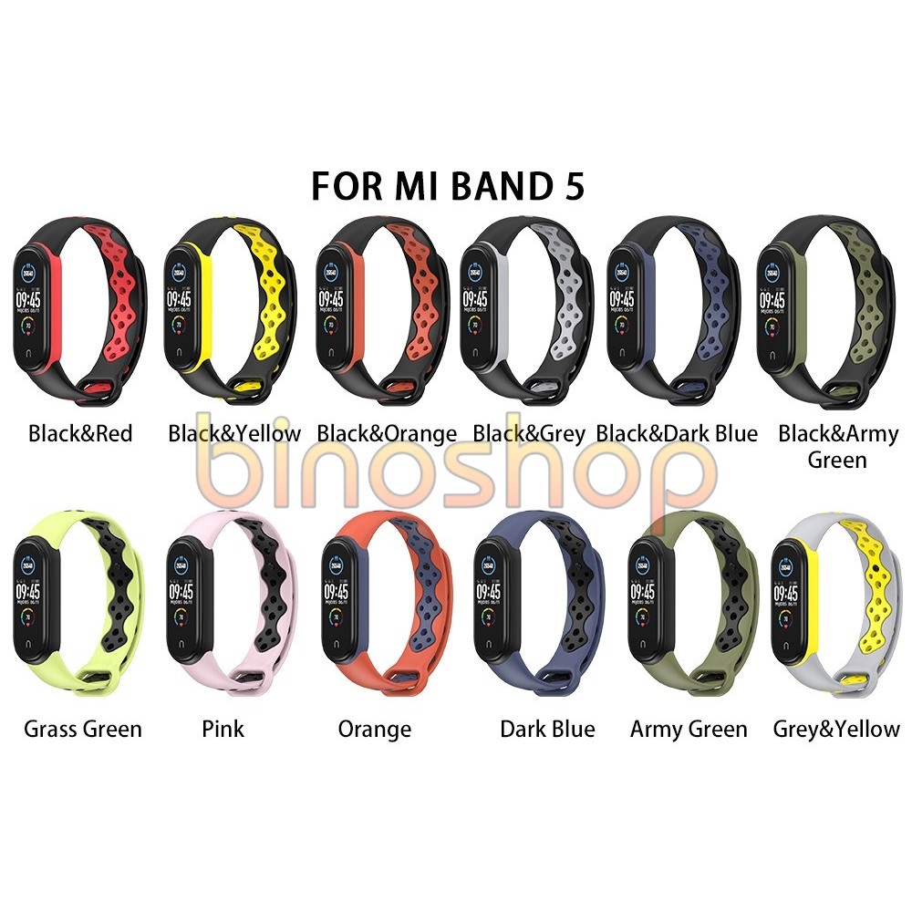 Dây đeo miband 6, miband 5 cao su NIKE thể thao MIJOBS, dây đeo thay thế mi band 5, mi band 6 silicon thể thao MIJOBS