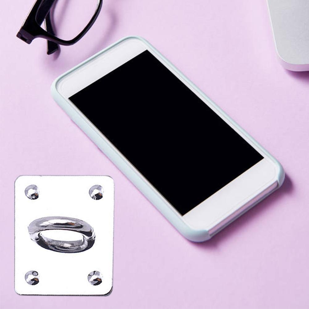 1 Móc Dán Điện Thoại Bằng Kim Loại Hình Vuông/Trái Tim Diy T1E7