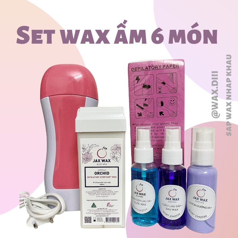 BỘ SÁP WAX ẤM DẠNG CON LĂN CHÍNH HÃNG JAXWAX , NHẬP ÚC