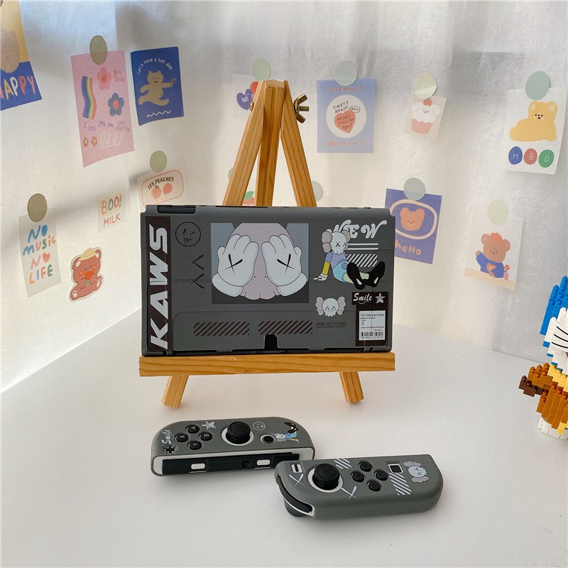 Ốp Mềm Bảo Vệ Tay Cầm Chơi Game Nintendo Switch V1 V2 OLED KAWS