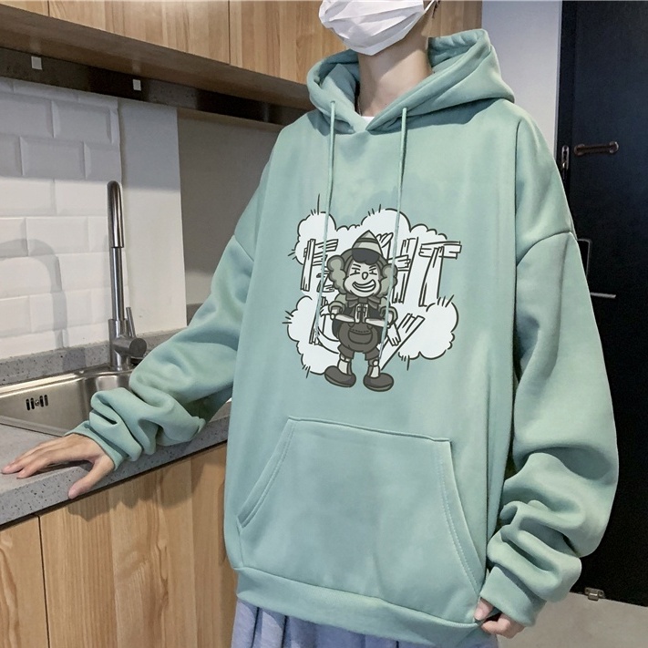 Áo hoodie nam form rộng thời trang ulzzang hàn quốc Áo hoodie nữ unisex vải nỉ in hình oversize mặc nhà đi học đi chơi
