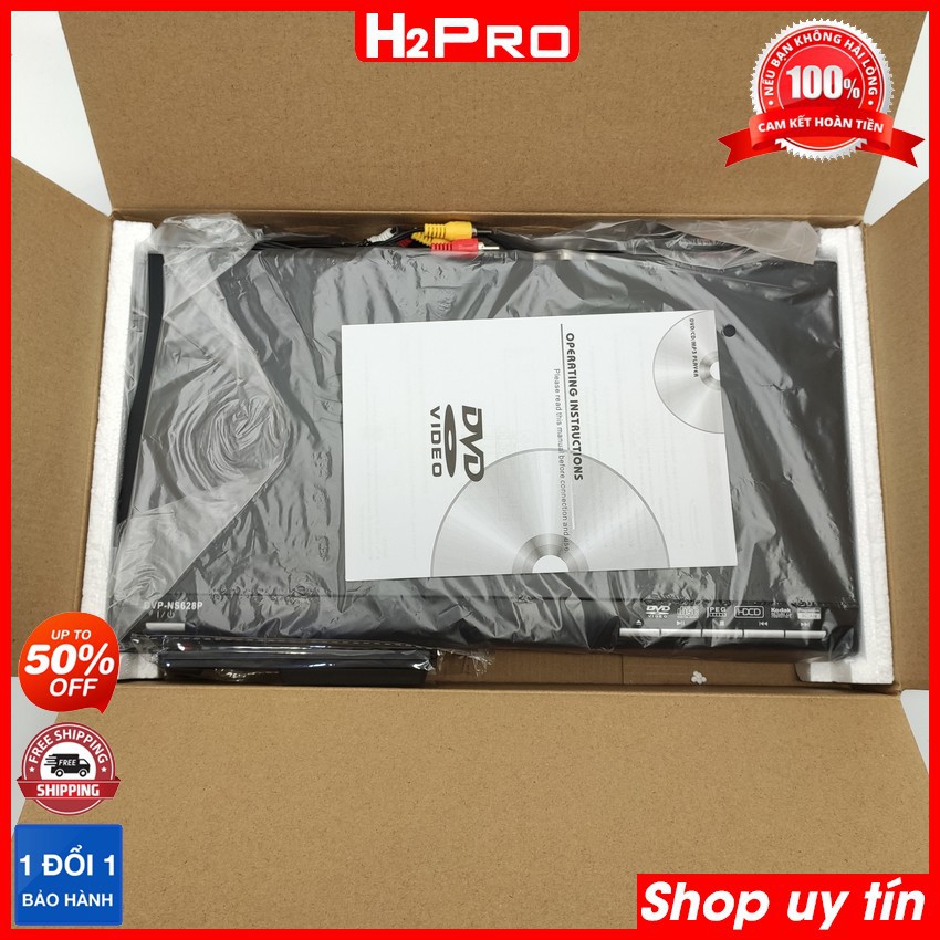 Đầu đĩa DVD Sony DVP-NS628P H2Pro USB-Thẻ nhớ,tích hợp loa và 2 cổng cắm loa rời, đầu dvd karaoke sony cao cấp Tặng quà