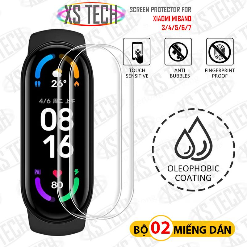 Bộ 2 miếng dán màn hình Xiaomi Miband 3 Xiaomi Miband 4 Xiaomi Miband 5 Xiaomi Miband 6 Xiaomi Miband 7