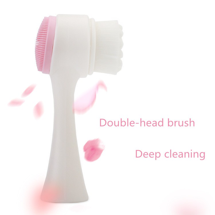 Cọ rửa mặt GDTIMA bằng silicon lông mềm thiết kế hai mặt làm sạch sâu lỗ chân lông hiệu quả