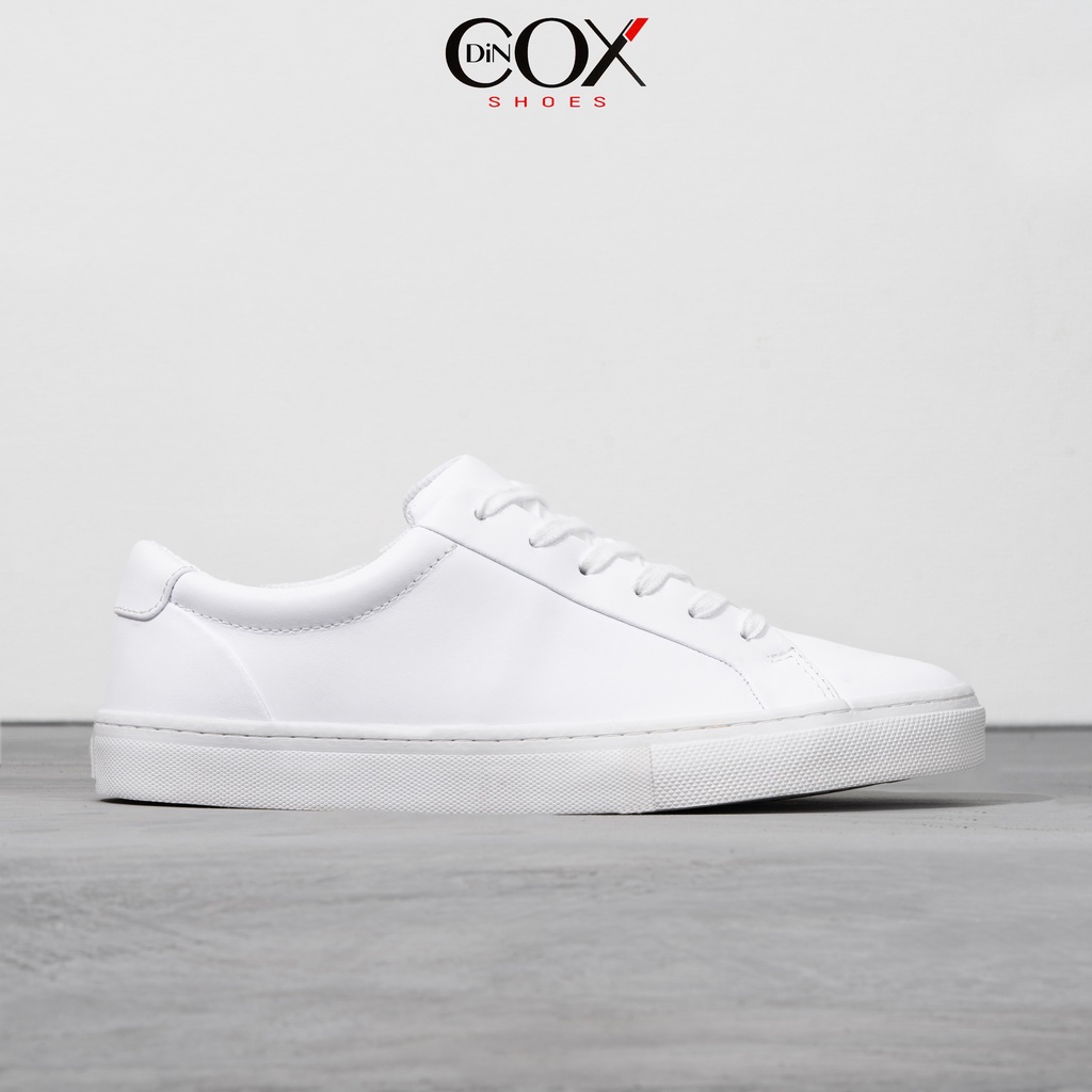 Giày Sneaker Da Unisex DINCOX D20 Năng Động Cá Tính White