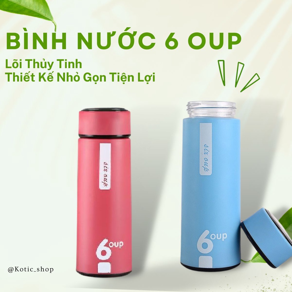 Bình Nước Thủy Tinh Giữ Nhiệt Dung Tích 450ml Cao Cấp Nhỏ Gọn Màu Sắc Nhẹ Nhàng Dễ Dàng Mang Đi Xa Kotic_shop