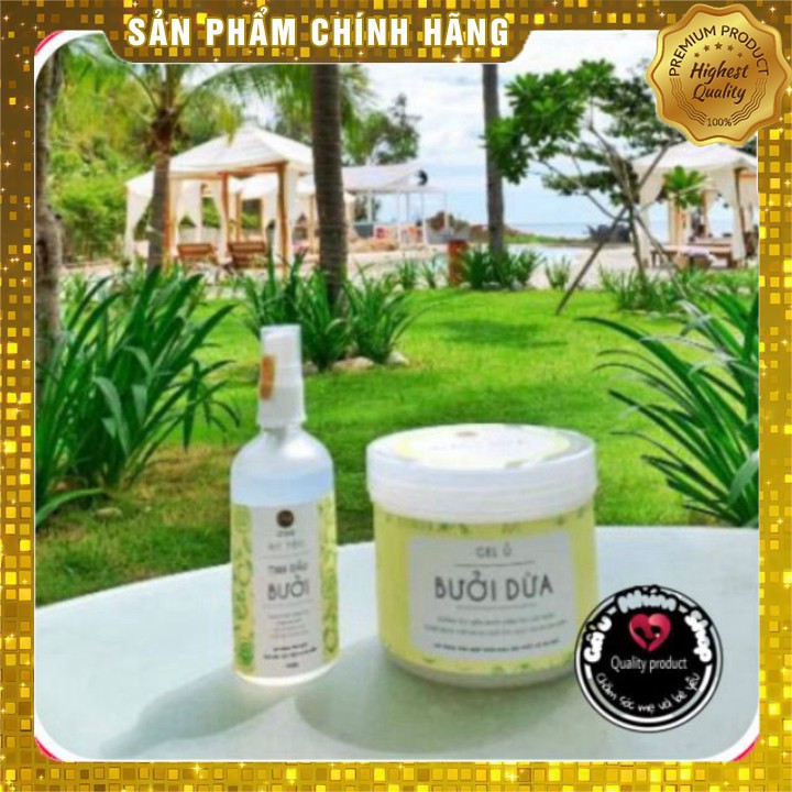 Tinh dầu bưởi Nga Hoàng + gel ủ bưởi nga hoàng [Tinh dầu bưởi Hoàng Cầm + Gel ủ xả bưởi dừa Argan ]