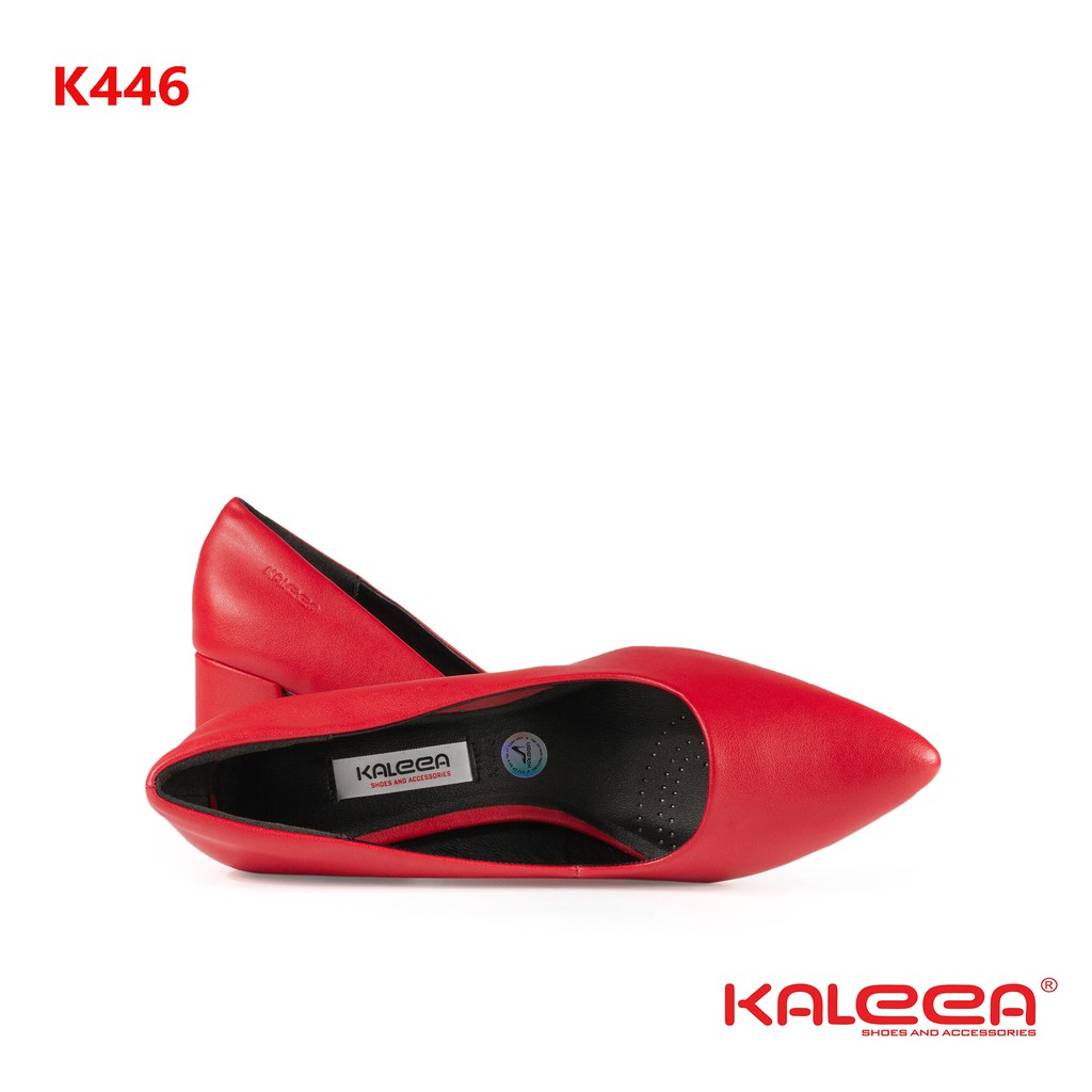Giày Cao Gót - Kaleea K446 - Giầy Cao Gót Nữ Cao Cấp, Da Thật ,Gót Trụ 6cm, Da Lì, Hàng VNXK Chính Hãng Kaleea