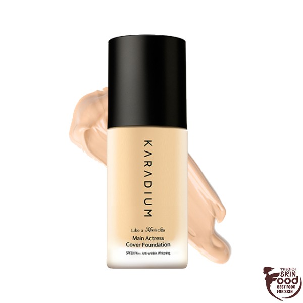 Kem Nền Mỏng Nhẹ Tự Nhiên, Che Khuyết Điểm Hoàn Hảo Karadium Main Actress Cover Foundation 30ml SPF30/PA++