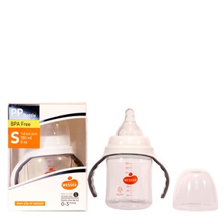 Bình sữa PP Wesser cổ rộng 180,260ml