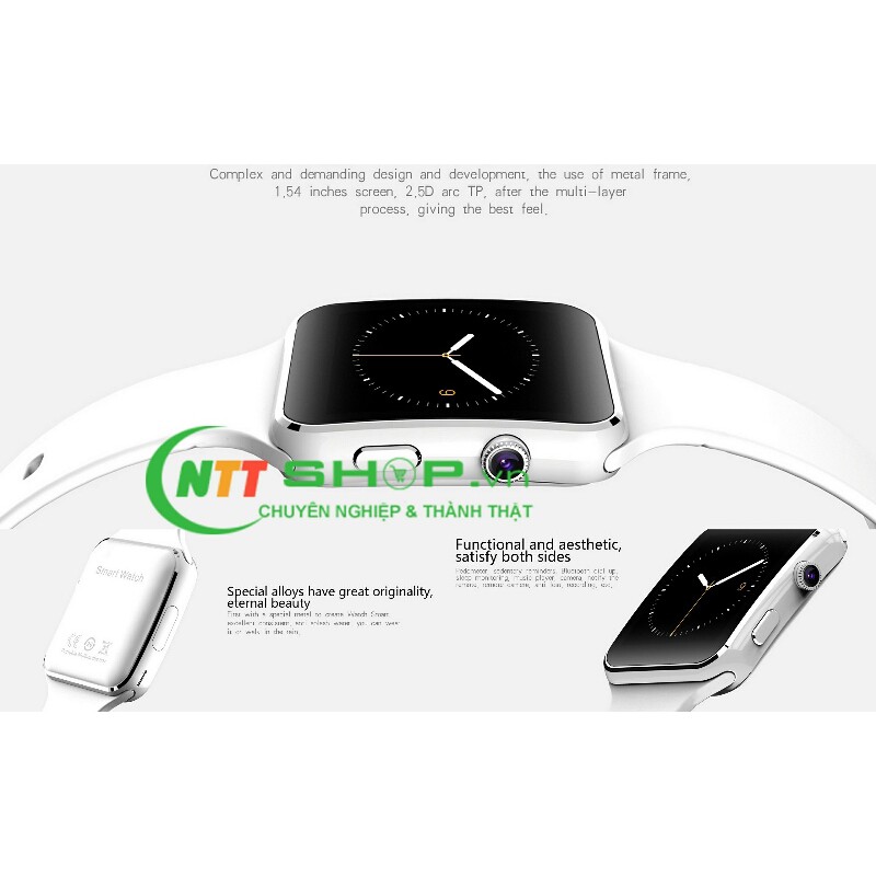 Đồng hồ thông minh Smartwatch X6 màu đen màn hình cong cao cấp