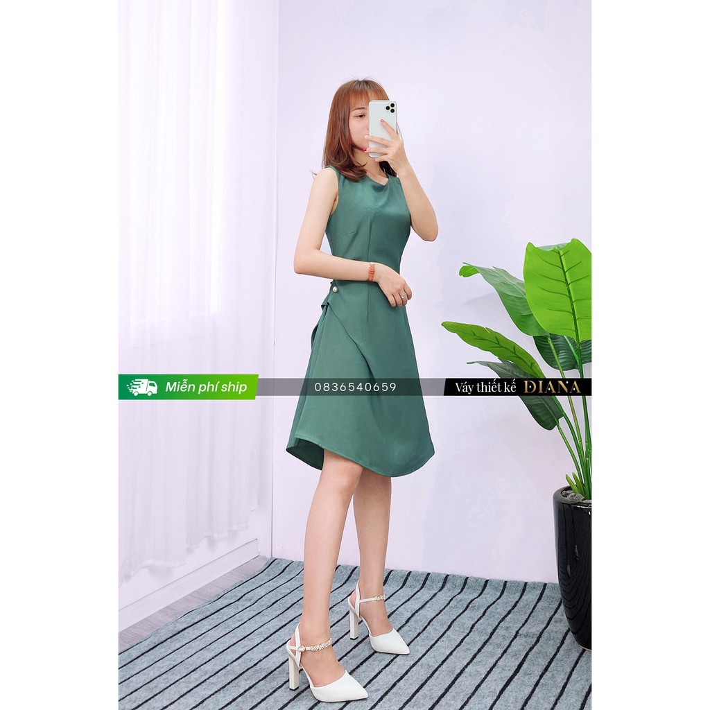 Hot 2021 - Váy xòe nhúm eo, Đầm nhúm eo công sở, đi tiệc, đi chơi