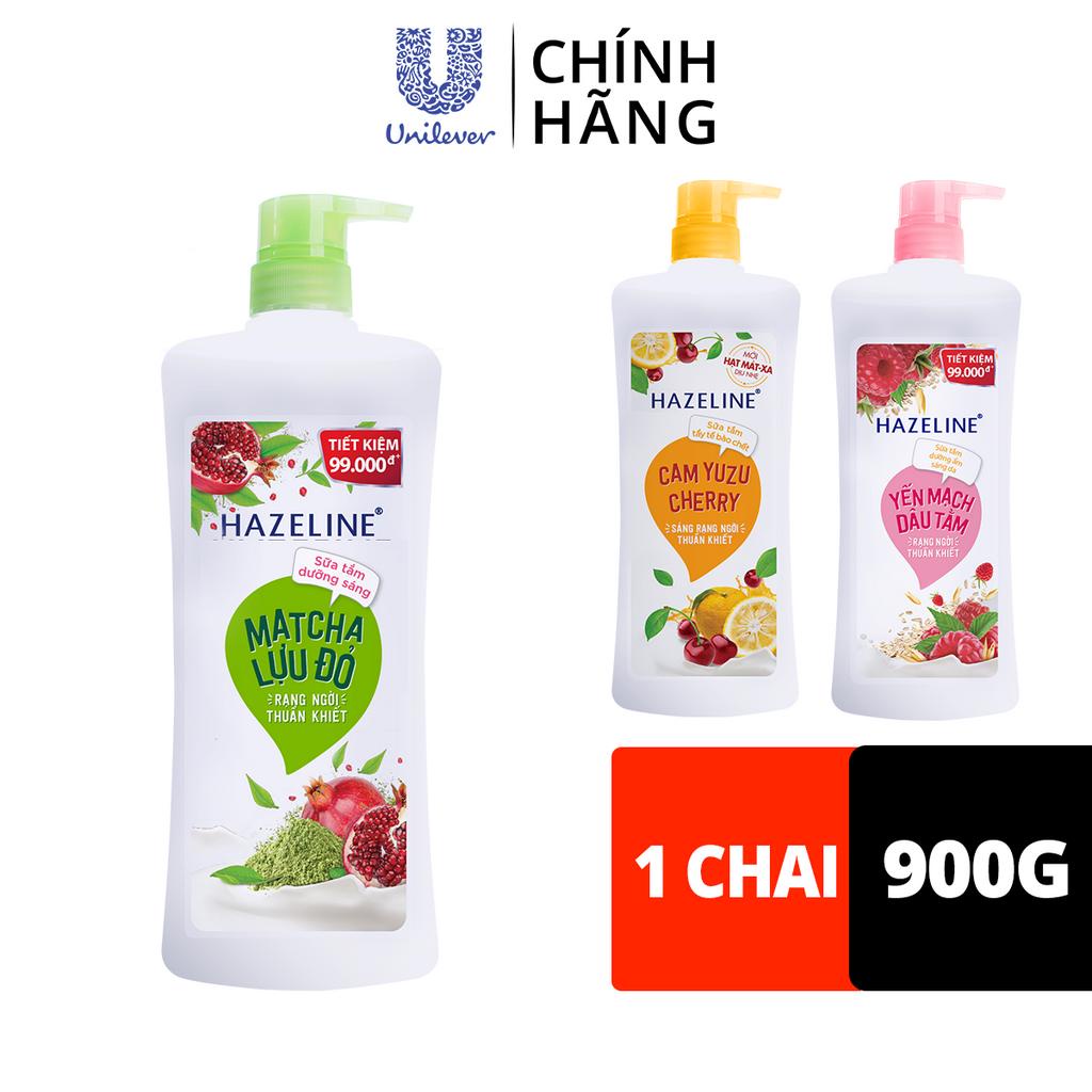 Sữa tắm dưỡng thể thiên nhiên trắng sáng da Hazeline 800g/900g