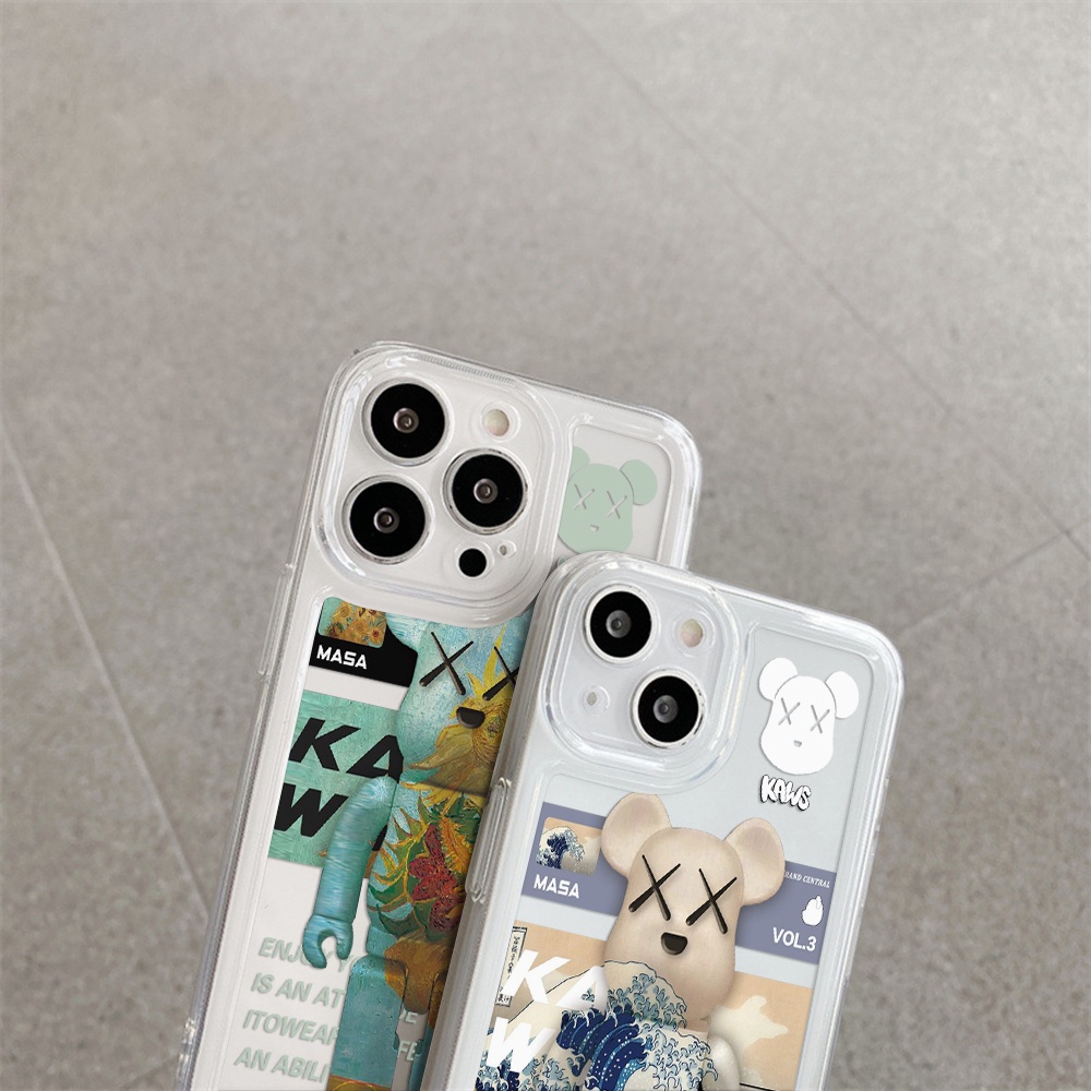 Ốp Điện Thoại Mềm Chống Sốc In Hình Gấu KAWS Cho iPhone 11 13 12 X XS Pro Max XR 12 13