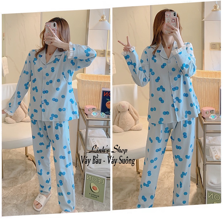 Bộ Bầu Dài Tay Sau Sinh SAQ114