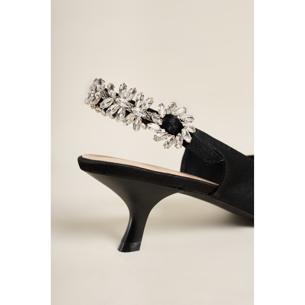 Giày Cao Gót Floralpunk Crystal Slingback Heels 5cm