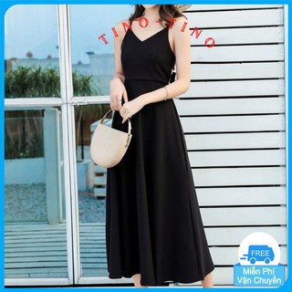 Đầm Maxi Đi Biển Dự Tiệc Sang Trọng. Đầm Maxi Dài Hở Lưng Đan Chéo Sang Chảnh (HÀNG CAO CẤP)