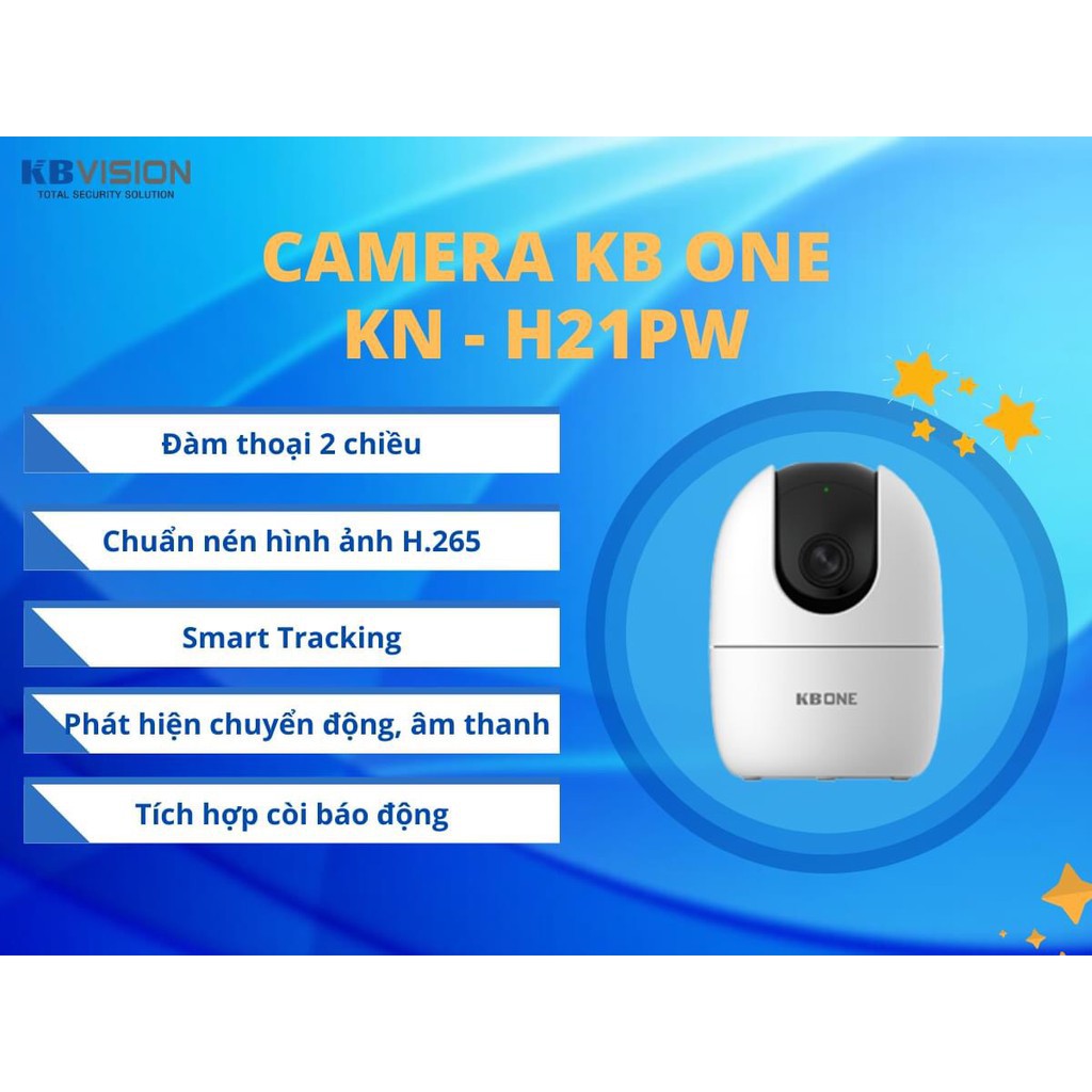 Camera ip Wifi KBONE H21P Full HD 1080P - Kèm thẻ nhớ 32/64/128GB ( hàng chính hãng, bảo hành 2 năm) | BigBuy360 - bigbuy360.vn