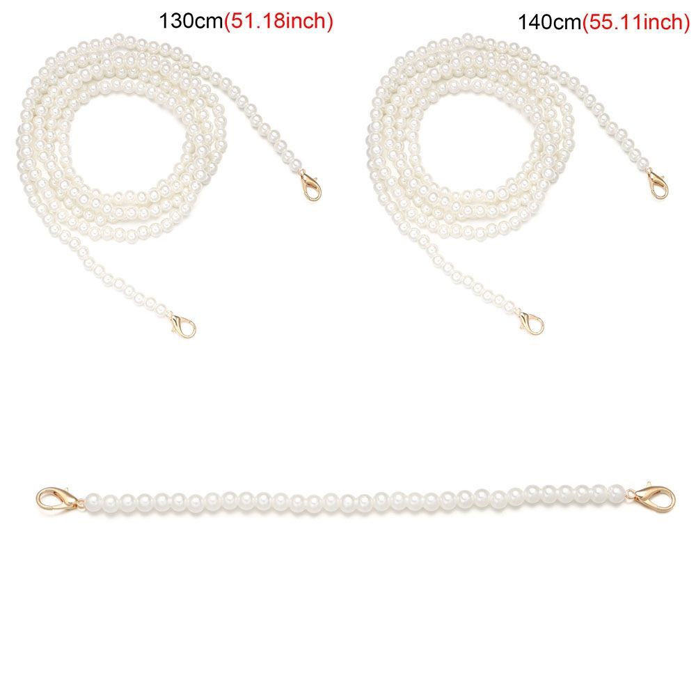 Dây đeo túi xách dạng chuỗi hạt ngọc trai chất lượng cao với 13 kích cỡ tùy chọn thời trang sang trọng