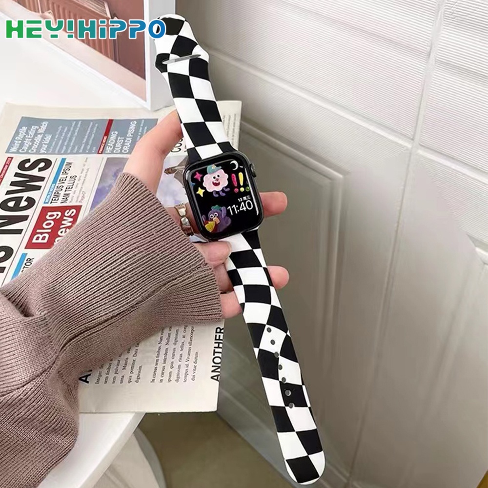 Dây Đeo Bằng silicone Hai Màu Kèm Vỏ Bảo Vệ Cho Đồng Hồ Thông Minh iwatch Size 45/44/42/41/40/38mm