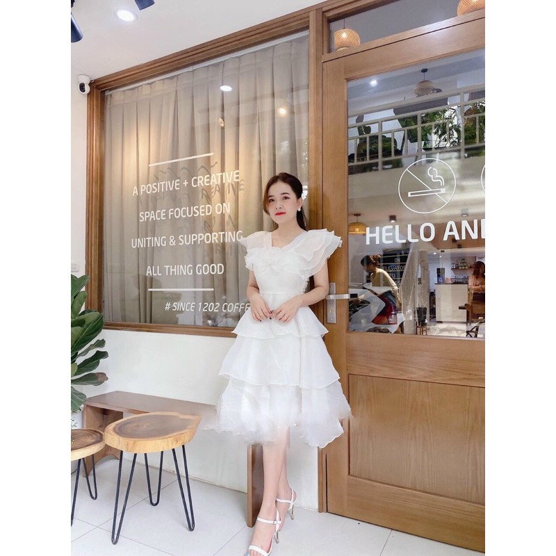 đầm xoè phồng bèo cực xinh