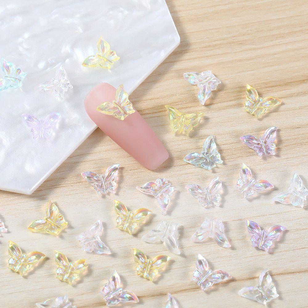 Túi 30 Phụ Kiện Trang Trí Móng Tay Hình Bướm 3D DIY