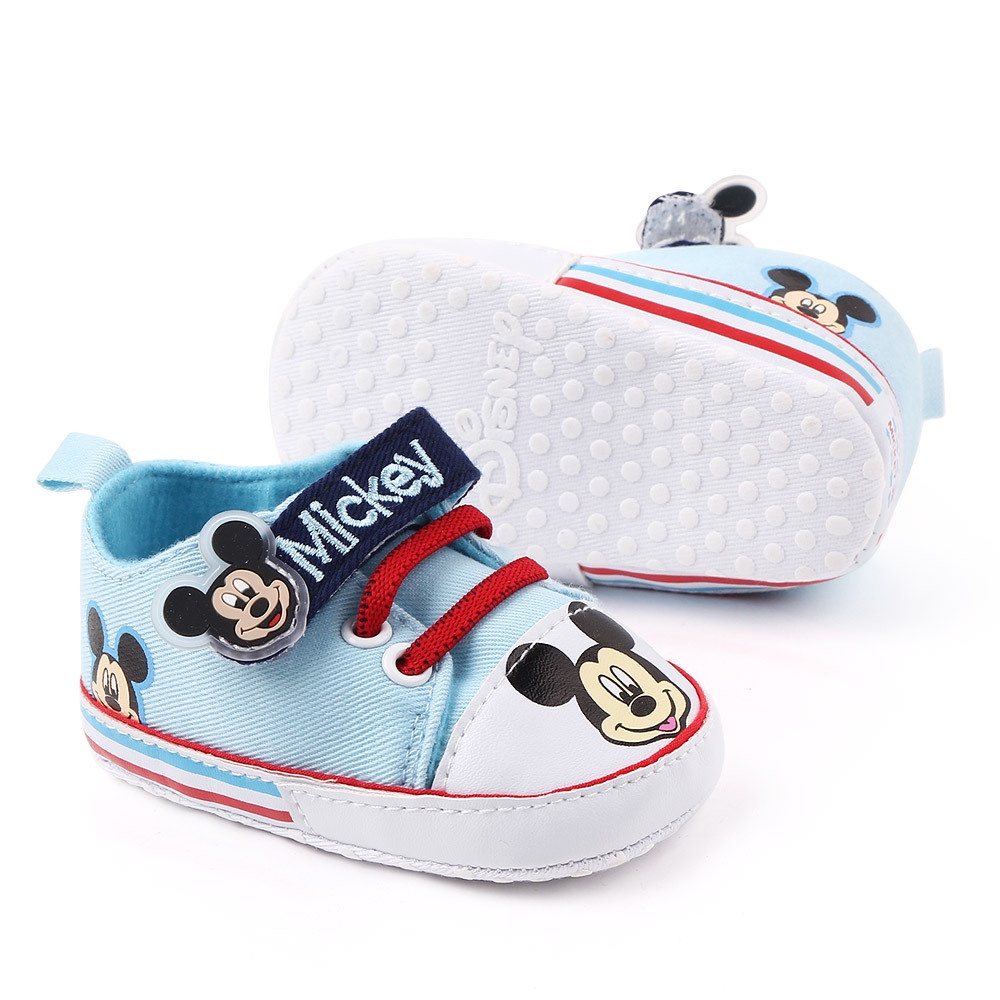 Giày Tập Đi Chống Trượt Hình Chuột Mickey Cho Bé