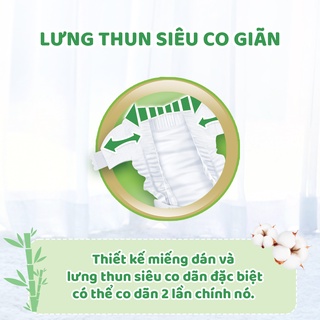 Tã/bỉm dán Molfix Thiên nhiên Jumbo M (6kg - 11kg) - Gói 48+6 miếng