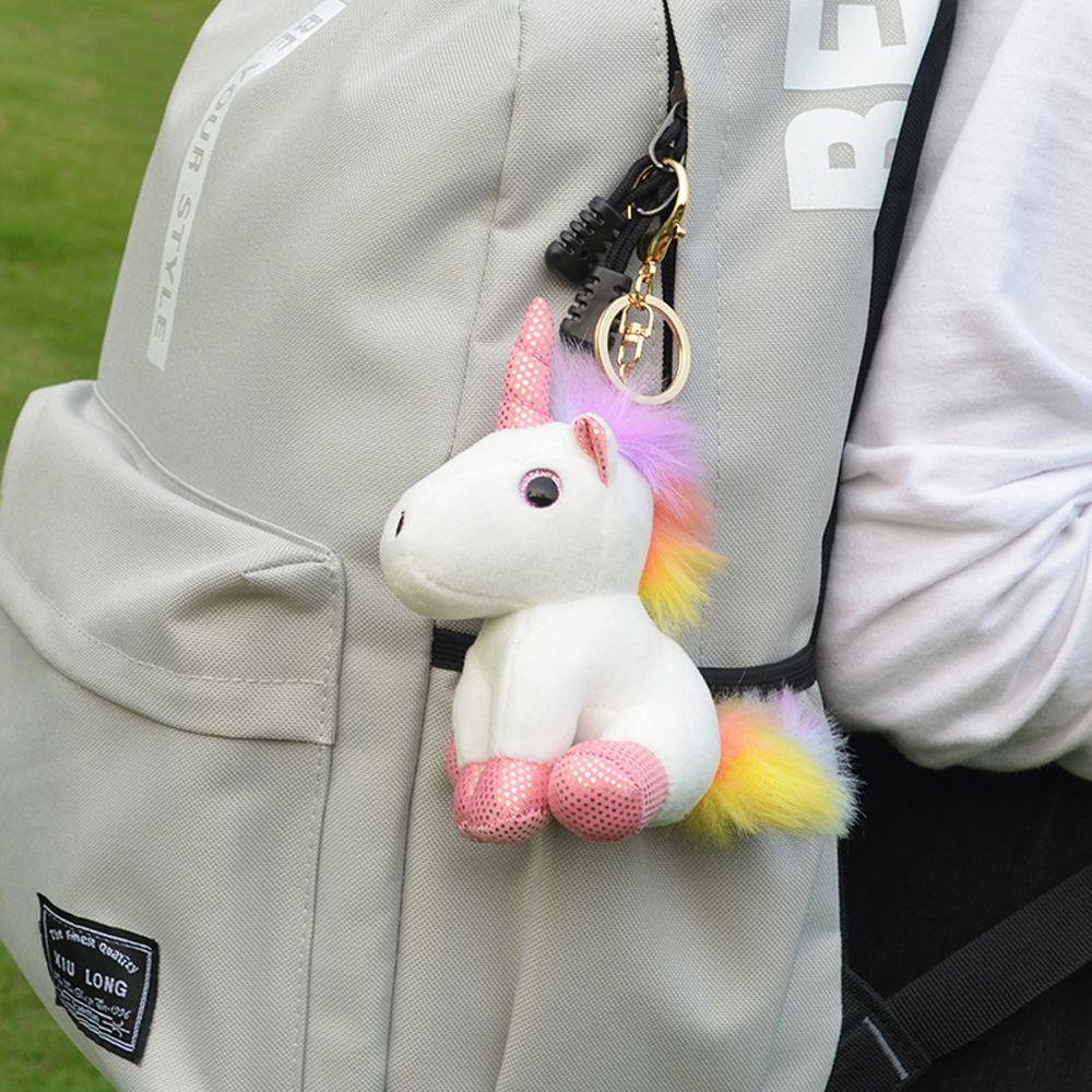 Móc Khóa Hình Kỳ Lân Nhồi Bông Màu Kẹo REBUY1 Cho Bé