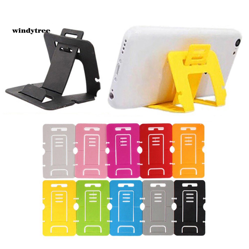 WDTE 5Pcs Lazy Plastic Universal Portable Foldable Card Mobile Phone Stand Holder