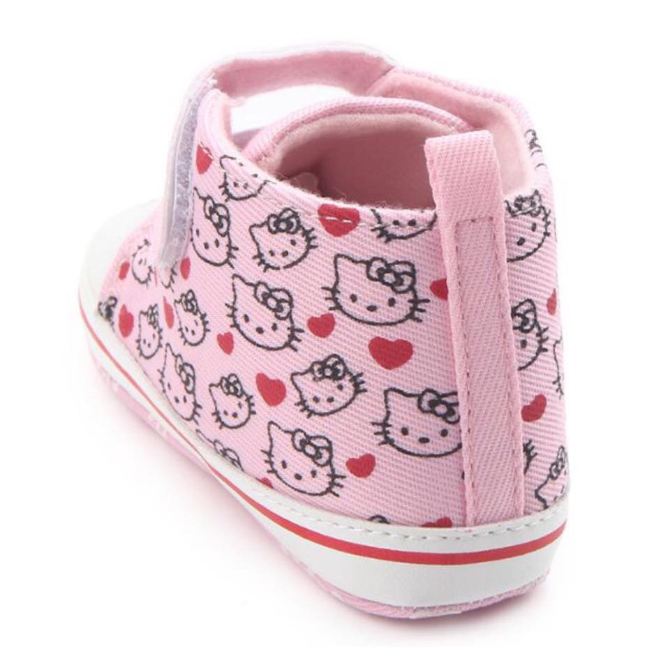 Giày Vải Bông Đế Mềm Hello Kitty Cho Bé Tập Đi 3-12 Tháng Tuổi