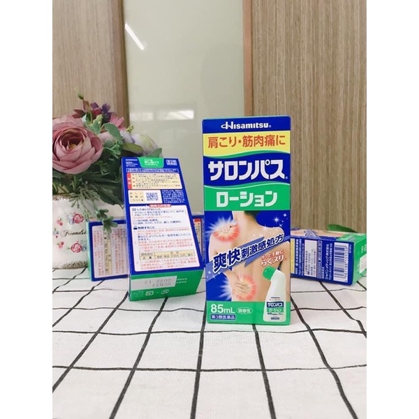 [Hàng_Nhật]  Lăn Salonpas Hisamitsu 85ml xoa bóp giảm đau hàng Nhật nội địa