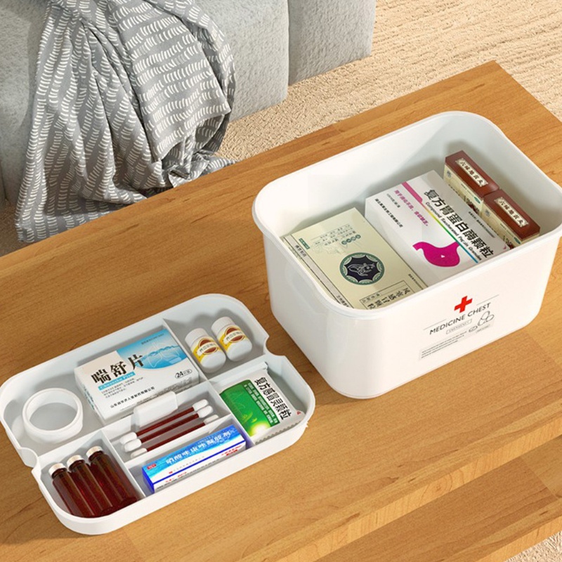 Hộp Nhựa Đựng Thuốc Sơ Cứu Cỡ Lớn Có Nắp Và Tay Cầm Tiện Lợi