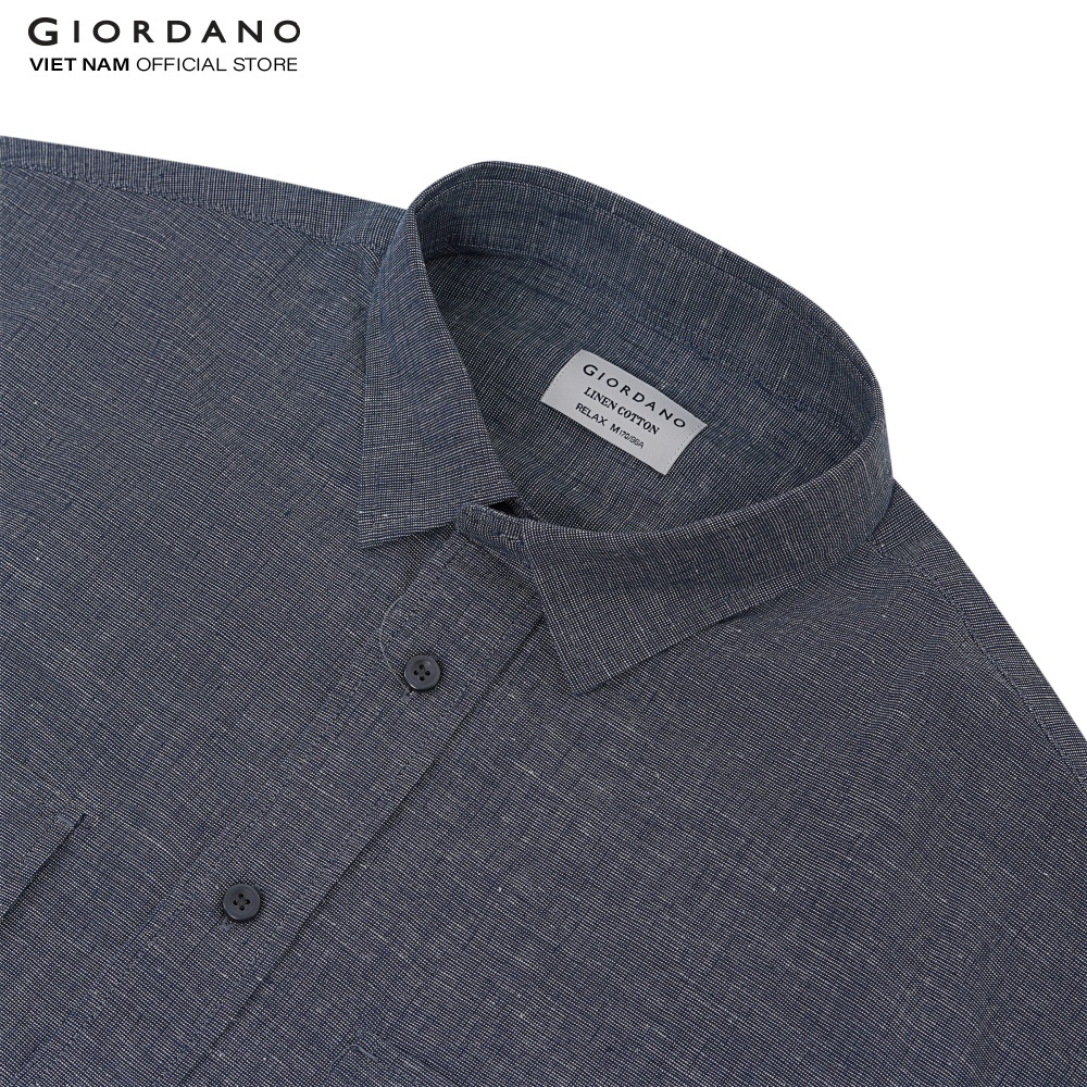 [Mã FATREND1910 giảm đến 30k tối đa 99k] Áo Sơ Mi Nam Linen Ngắn Tay Giordano 01042208