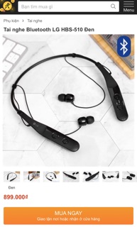 Tai nghe Bluetooth LG HBS-510 Đen