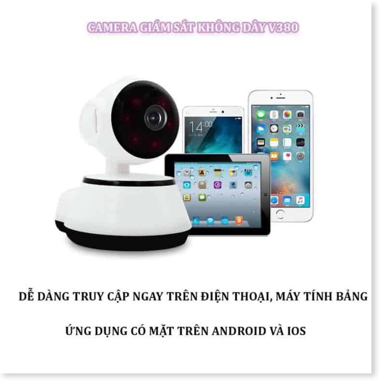 Camera Giám Sát Wifi V380 ✔Chính Hãng✔️ Kết nối không dây qua điện thoại, Đàm thoại 2 chiều, Xoay 360.