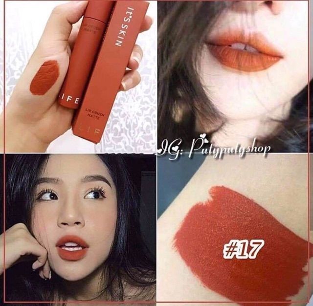 Son kem lì It's skin life color lip crush matte