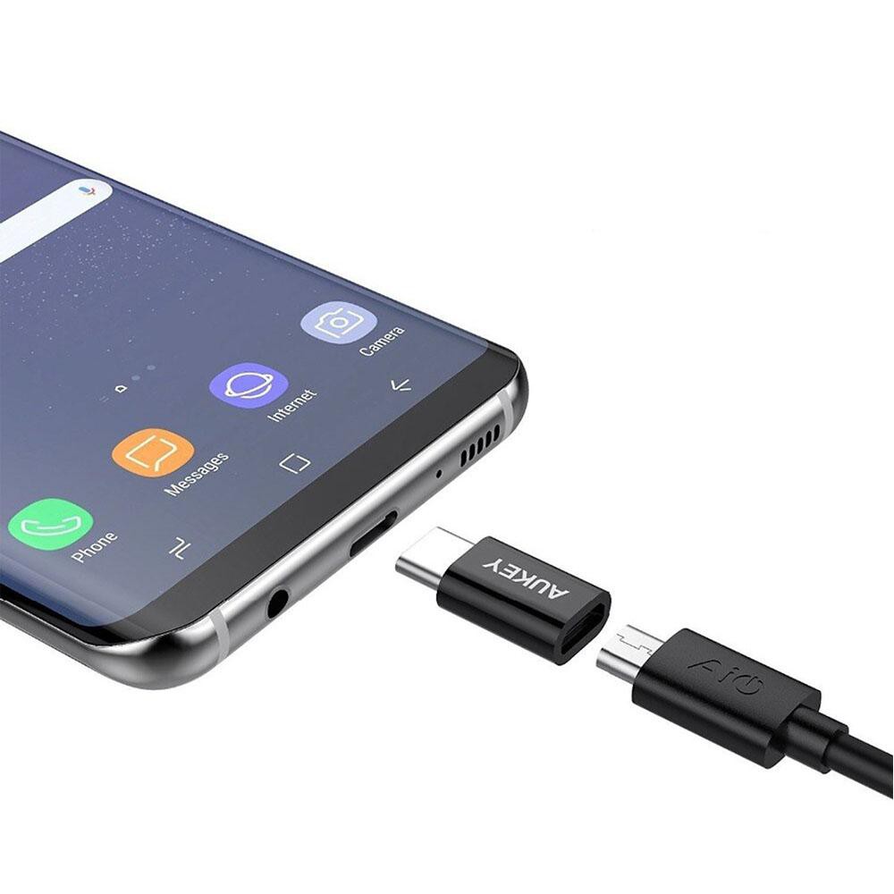 Đầu Chuyển OTG Aukey Micro USB 2.0 Ra USB C Tốc Độ 480mbps CB-A2