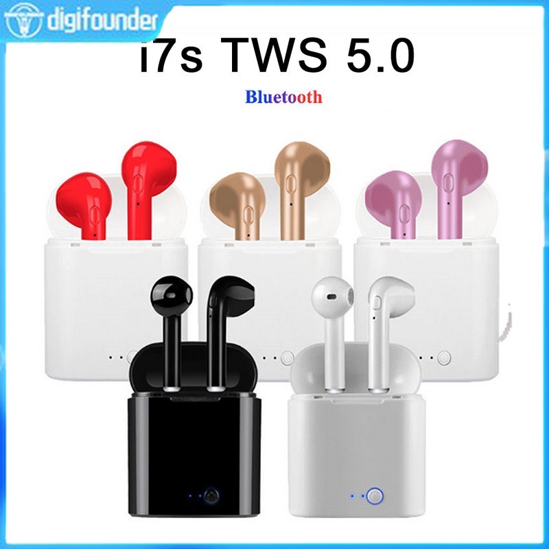 Bộ Tai Nghe Bluetooth ko dây I7S Tws Có Micro Dành Cho táo Samsung Huawei Htc