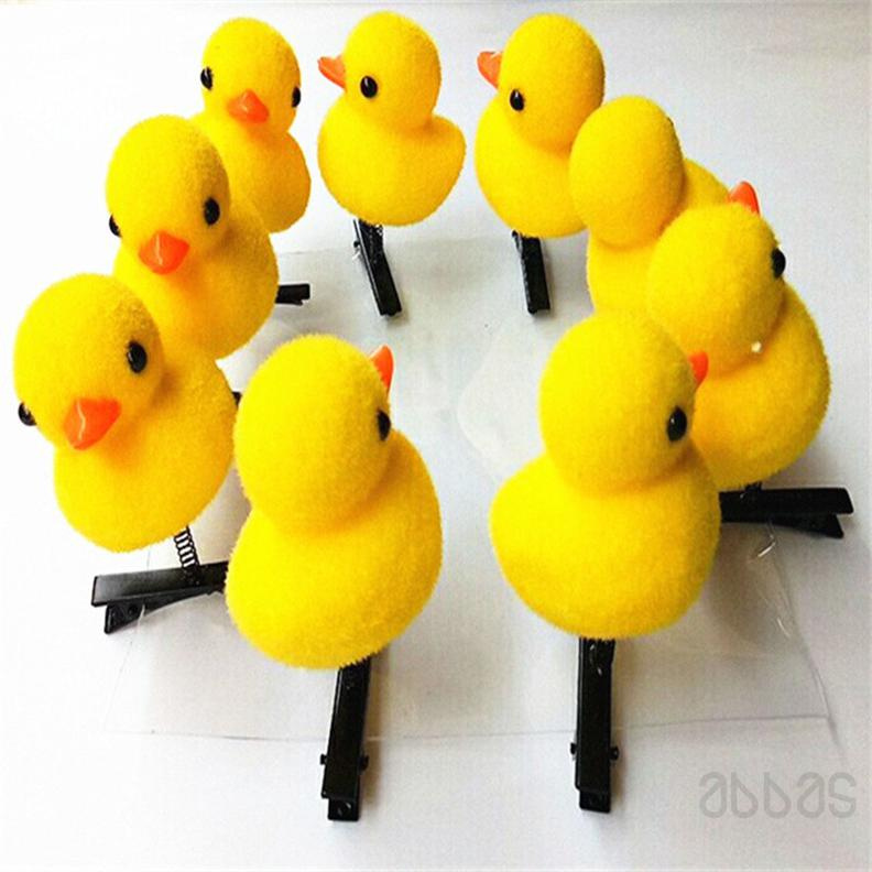 [Abbas] Phong cách mới Bán Đồ tạo tác Dễ thương Kẹp tóc Little Yellow Duck Kẹp tóc để tạo nên một con vịt mắn may Đồ trang sức tóc mùa xuân Stereo Little Duck Headdress Bán buôn