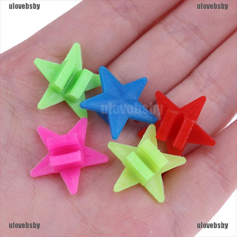 【ulovebsby】36 Pcs Bicycle Bike Wheel Spoke Plastic Star Children Clip Colored