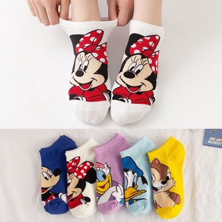 Disney 1 đôi tất ngắn unisex hình chuột mickey dễ thương