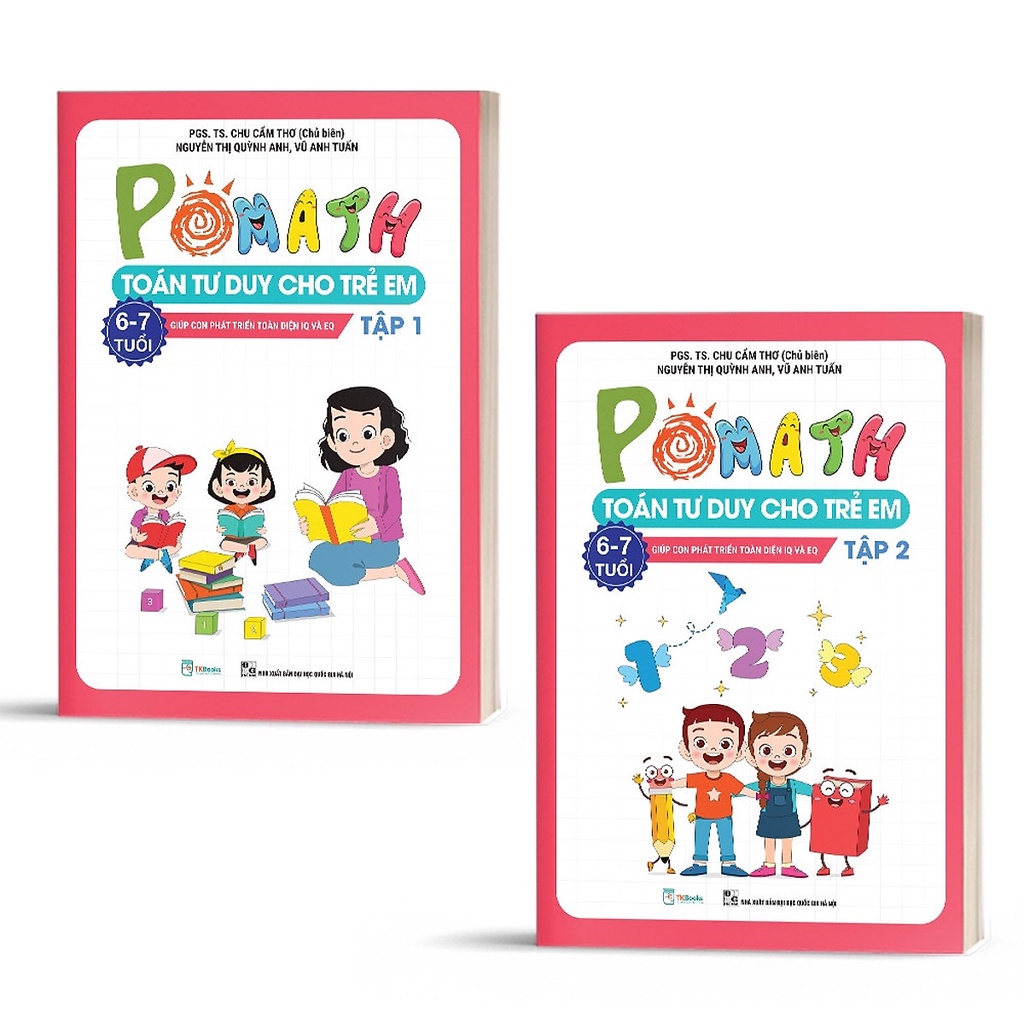 Sách - Combo Pomath Toán tư duy cho trẻ em lớp 1 (T1 +T2)