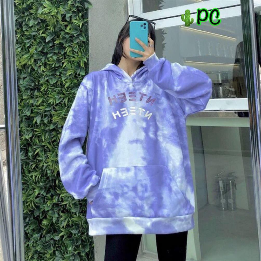 Siêu phhầm áo khoác HOODIE loang màu in 3D đẹp chuẩn - Áo khoác Unisex nam nữ mix cực ngầu