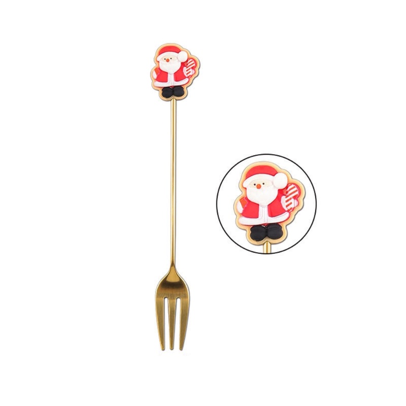 Bộ 6 Muỗng Nĩa Họa Tiết Giáng Sinh Dễ Thương