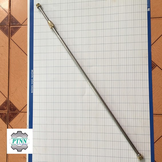 Cần inox tưới cây, phun thuốc dài 60cm - Kéo dài tối đa 120cm, Đầu Đồng