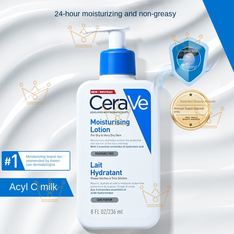 Kem dưỡng ẩm Daily Moisturizing Lotion CeraVe-Sữa Rửa mặt Foaming cleanser CeraVe 236ml