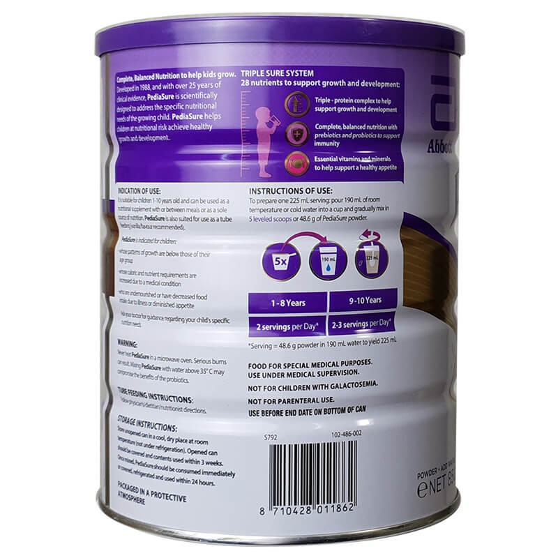 SỮA BỘT PEDIASURE ÚC 850G DATE MỚI NHẤT T5/2024