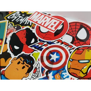 Combo Sticker Anime Cartoon Avenger chống nước dán mũ bảo hiểm vali đồ dùng cực đẹp